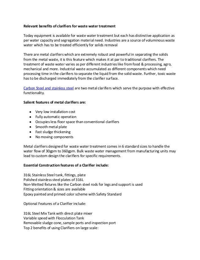 Clarifier enprotec inclined plate used lamella style wmi 60 gpm