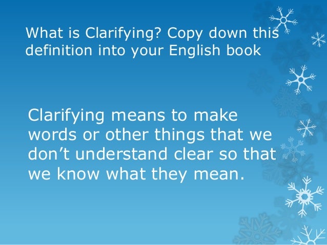 reiterating to clarify meaning reiterating to clarify meaning