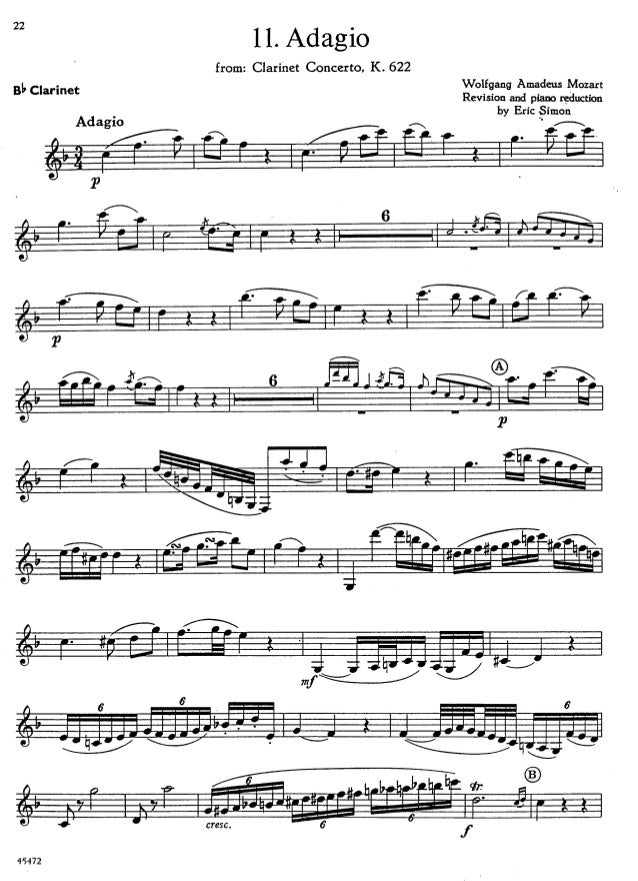 Clarinete Partitura Solos Classicos Para Clarinete Soprano Sib