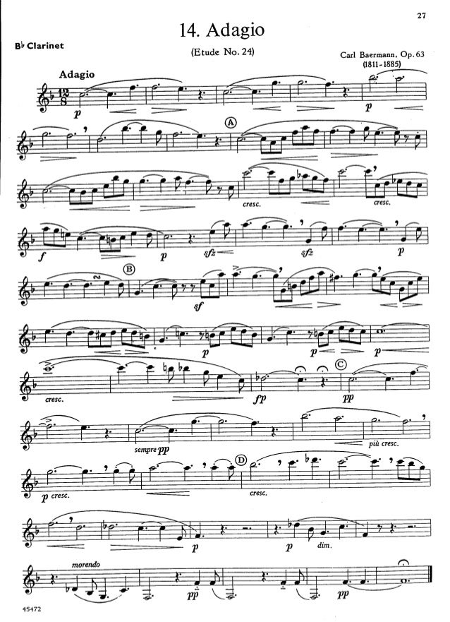 Clarinete Partitura Solos Classicos Para Clarinete Soprano Sib