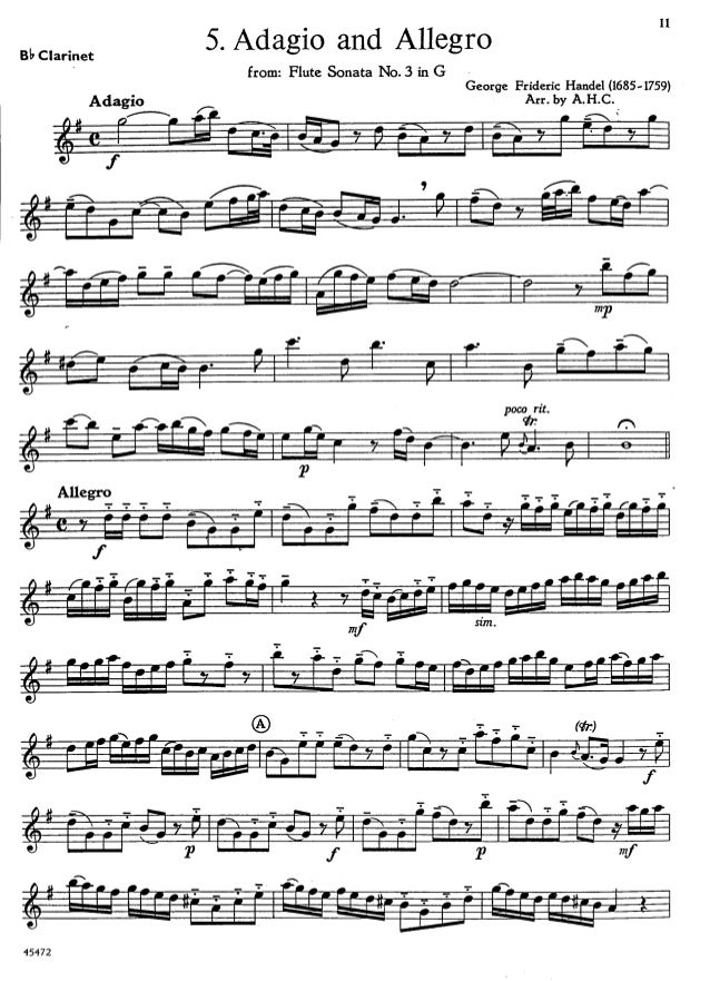 Clarinete Partitura Solos Classicos Para Clarinete Soprano Sib