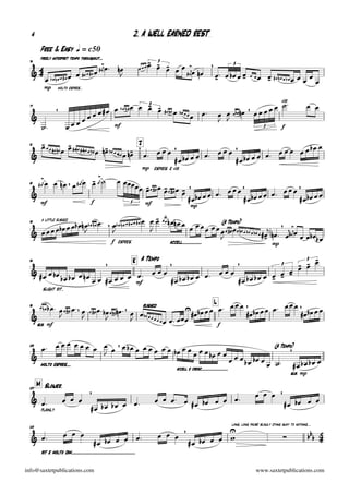4                                                                                            2. A WELL EARNED REST
        Free & Easy q = c50
        freely interpret tempo throughout....
                                                                                                          3
                                                                                                                    
                                                           
                                                                                                              
 74


  
                                                                                                  
                                                                                                                                                                           3
                                                                                                          
                                                                                                                
                  
                                                                                                                                                               
                                                                                                                                                                                                  
                                                                                                                                                                                              
              mp        molto espres...

                                                                                                                                                                                                          vib.
                                                  
                                                                                                                                                                                                                     
                                                                                                                                                              
                                                   3
                                                                
 77

                                                                                                                                                               
                                                                  
                          
                                                                                                                                                              
                                    mf                                                                                                                                                     5           f


    
                                J                                               
                                     
                                                                       
 81


                                                                            
                                                                        
                                                                                                    mp    espres. e vib.
                                                             
                                                                   
         
                                                            
                                                             
                                                                                                                                    
        
                                                                                                  
 85

                                                                                                                  
  
                                                                                                                                            
                                                                                                                                                                  
        mf                                             f                                   5         mf
                                                                                                                                    mp

                                                                                                          
                                                                                                       
                                                                                                                   
         a little rushed                            
          
 90                                                                                                                              (A Tempo)
                                                                                                                                                                 
                                                                                                     
                                                                                                                                                           
                                   
                                                                                                                                                                      
                                                                          f    espres.                            accell......................                                                      mp

                                                                                                                                                                                      3 
                                                                                              K A Tempo                                                                            
                                                                                                                                                                                     
 94
                                                                                                                                                                                                          3
                                                                                                                                                                          
                                                                                                 
                                                                                                                                                                              
                                                                                                                                                                       
                                             mf
          slight rit..

                                                                                                                           
                                                                                                             
                                                                                                        L
 98                                           rushed
                                                                              
       sub. mf                                                                                                                                                f



                          
                                                                     
                                                                         (A Tempo)
 103


                        
                                                                                    
    molto espres.....                                                                                           accell e cresc...................................
                                                                                                                                                                                                                  sub. mp

       M Slower.
                                                                                                                                                                                           
 107


                                                                                                             
                                                                                                                                                                                                                
        plainly                                          
                                                                                                                                                                           long, long pause slowly dying away to nothing.....
                                                                                                                                         
                                                                                                                                                                                                                             
 110


                                                                                                                                                                                                                       
                                                                                                                                 
         rit e molto dim........................................................................

info@saxtetpublications.com                                                                                                                                                               www.saxtetpublications.com
 