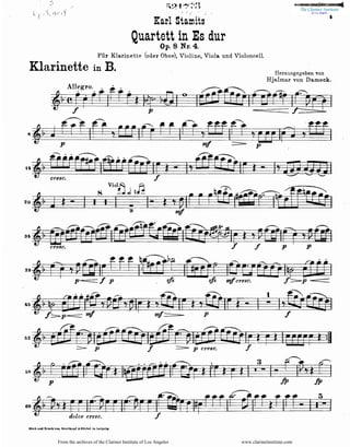 From the archives of the Clarinet Institute of Los Angeles   www.clarinetinstitute.com
 