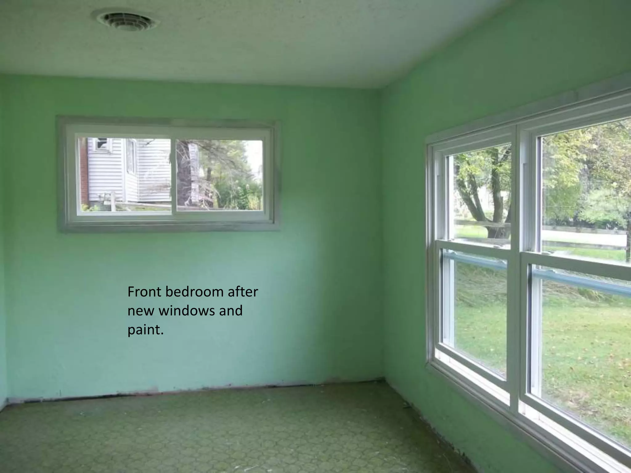 Front bedroom after
new windows and
paint.

 