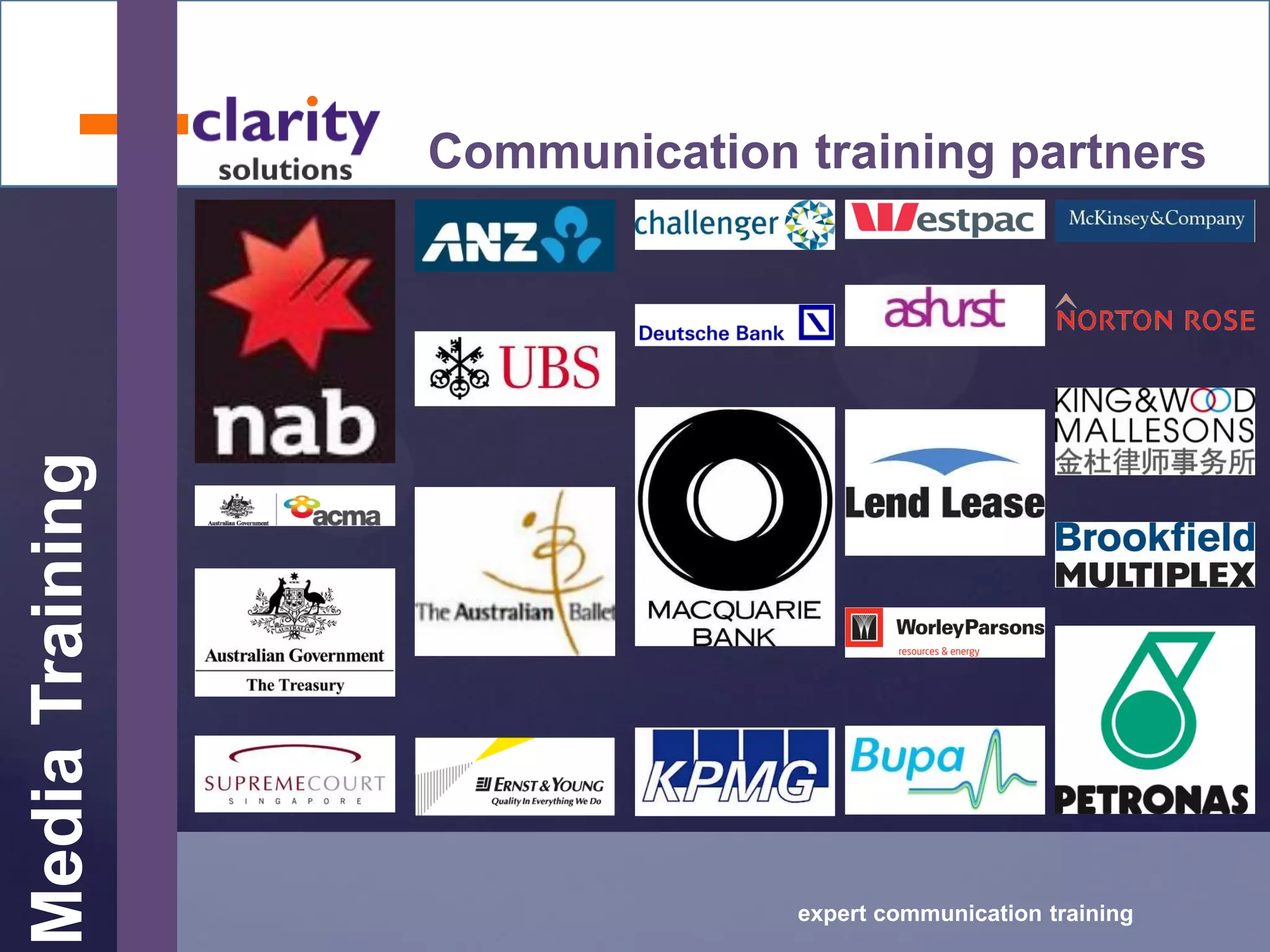 MediaTraining
expert communication training
Communication training partners
 