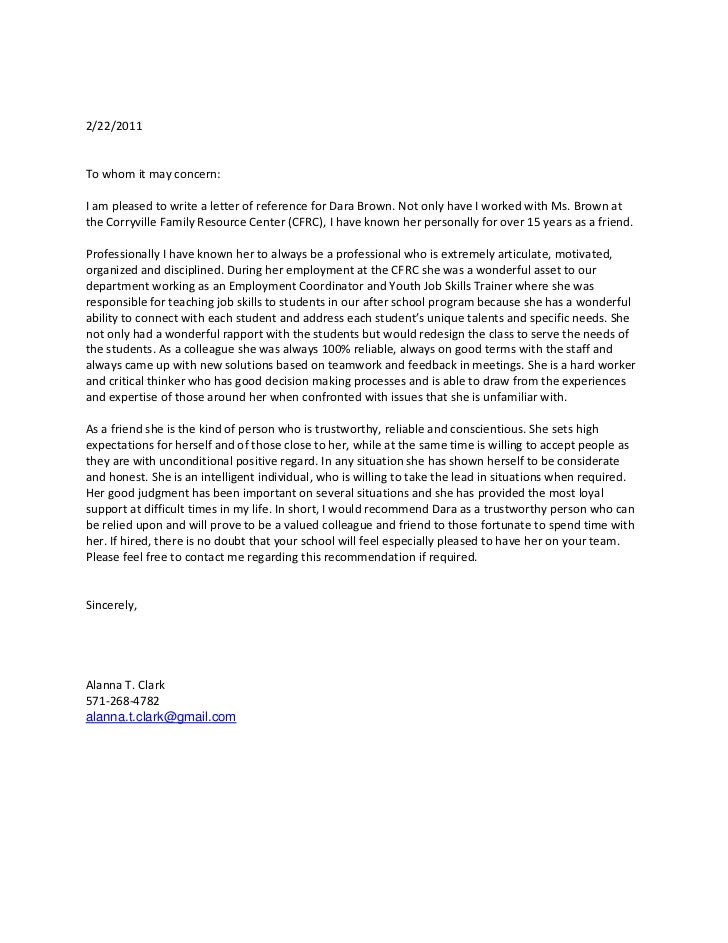 Recommendation Letter III