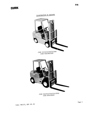thumbnail image 2 of Clark C500-Y55 & C500-Hy55 Forklift Service Repair Shop Manual - 640 Pages 2 of 3