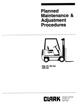 Planned
Maintenance &
Adjustment
Procedures
PMA 273 10th Rev.
c500 355
 