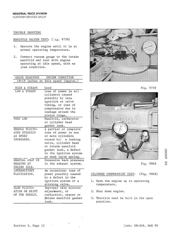 Clark C500-Y55 & C500-Hy55 Forklift Service Repair Shop Manual - 640 Pages