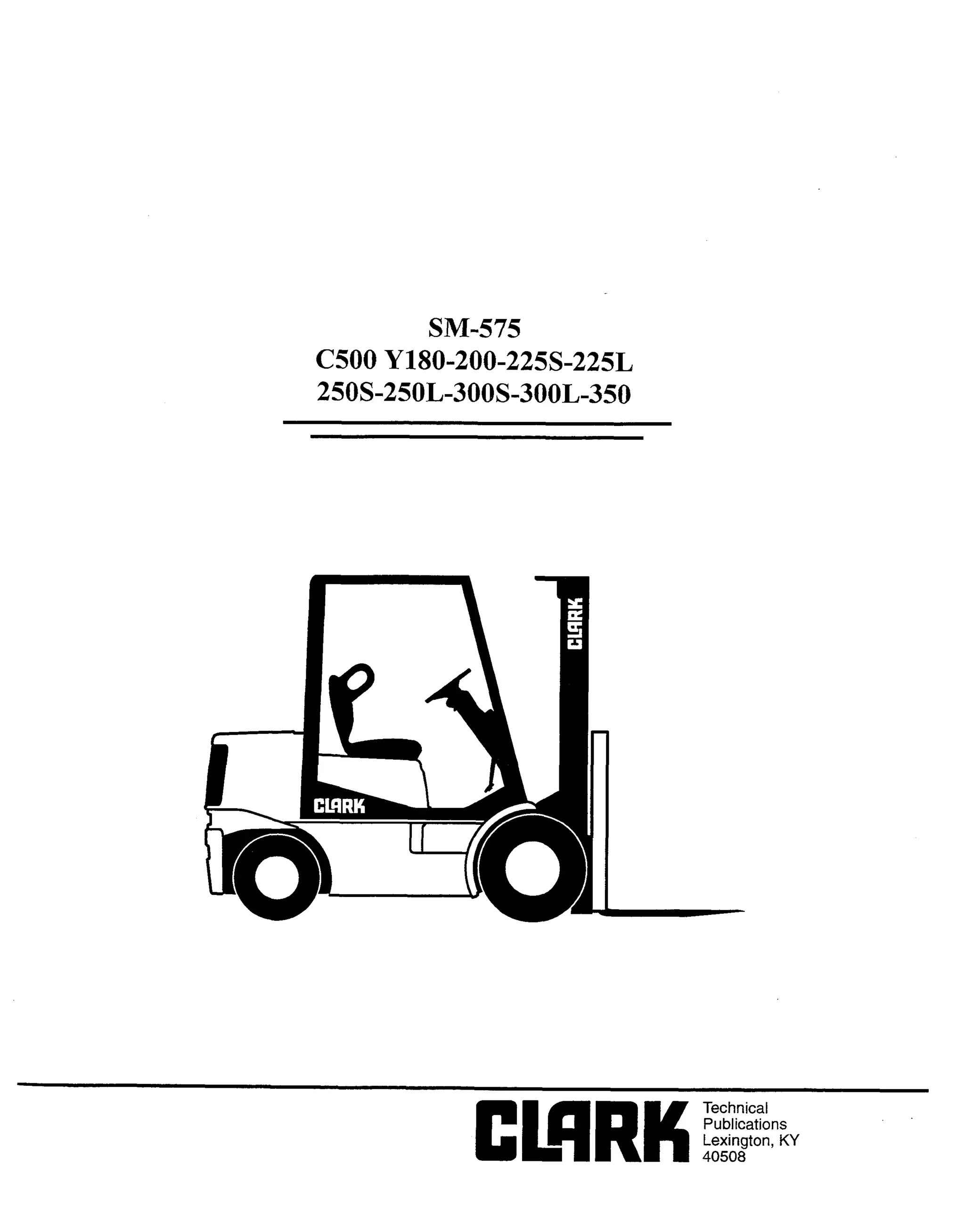 Clark c500, y300 l forklift service repair manual | PDF