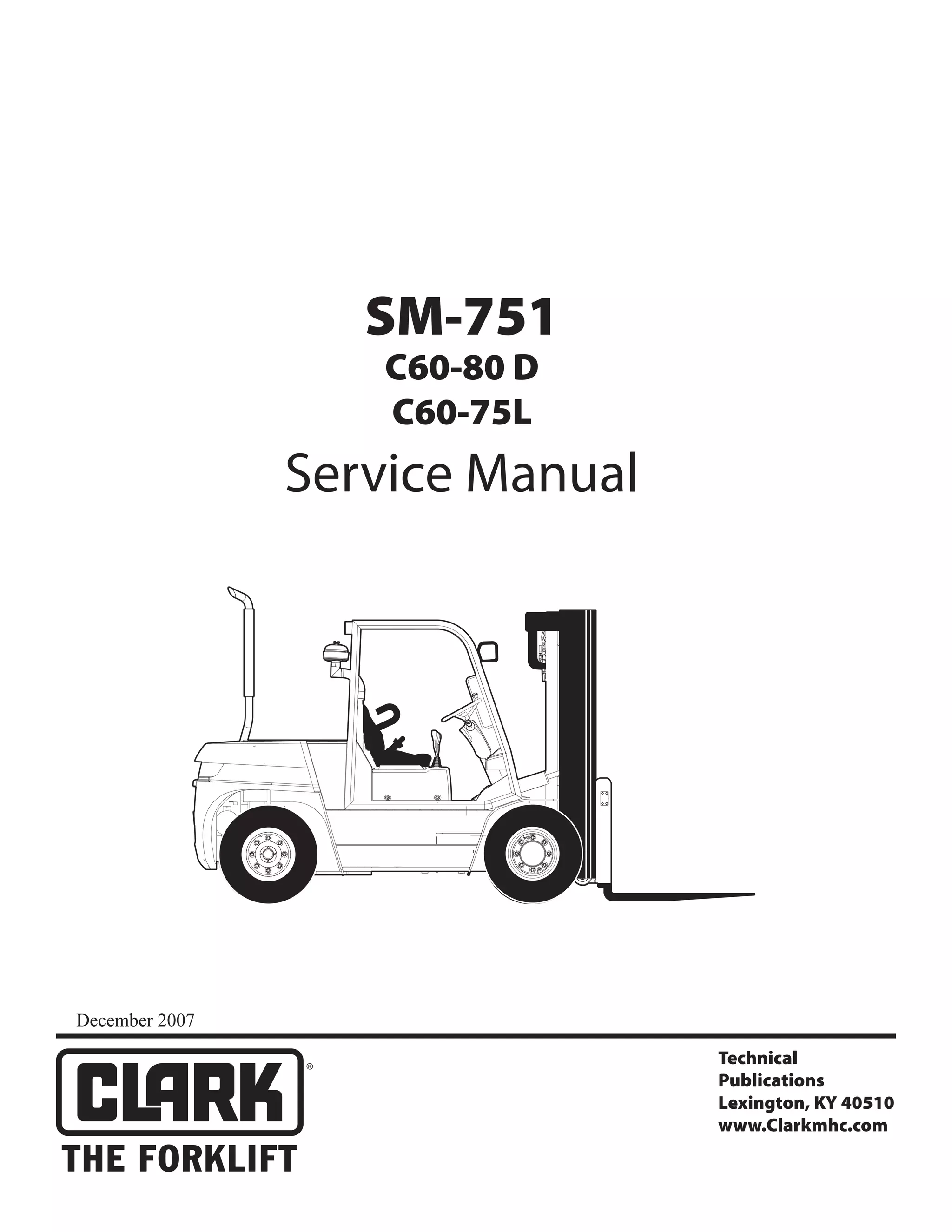 Clark C60-80D Forklift Service Repair Manual.pdf