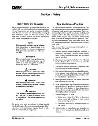 Clark cmp 45 forklift service repair manual PDF