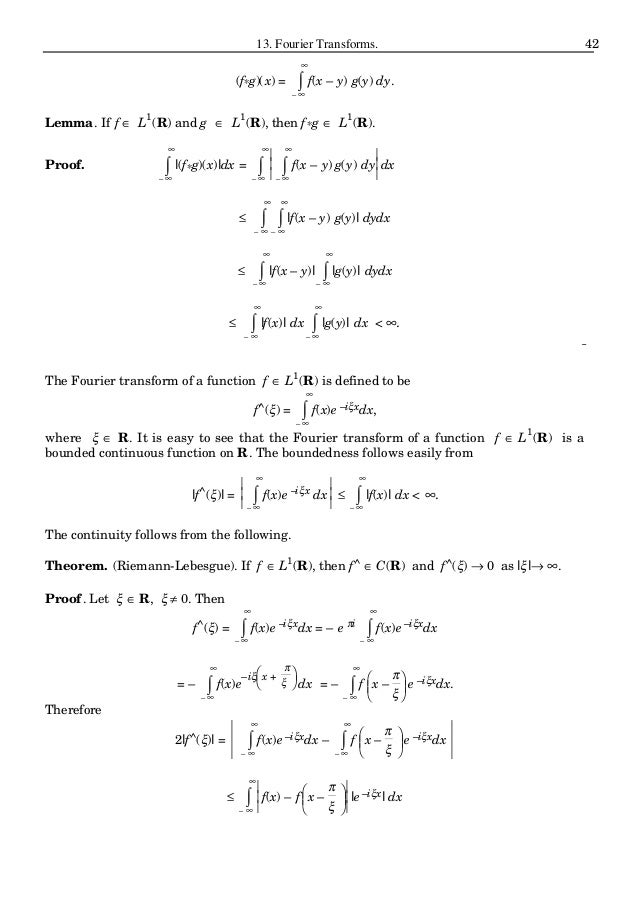Clarke Fourier Theory 62s