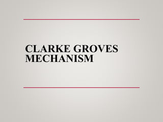 CLARKE GROVES
MECHANISM
 