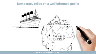 w w w . d a v i d c l a r k e . b l o gw w w . d a v i d c l a r k e . b l o g
Democracy relies on a well informed public
 