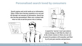 w w w . d a v i d c l a r k e . b l o gw w w . d a v i d c l a r k e . b l o g
Personalised search loved by consumers
 