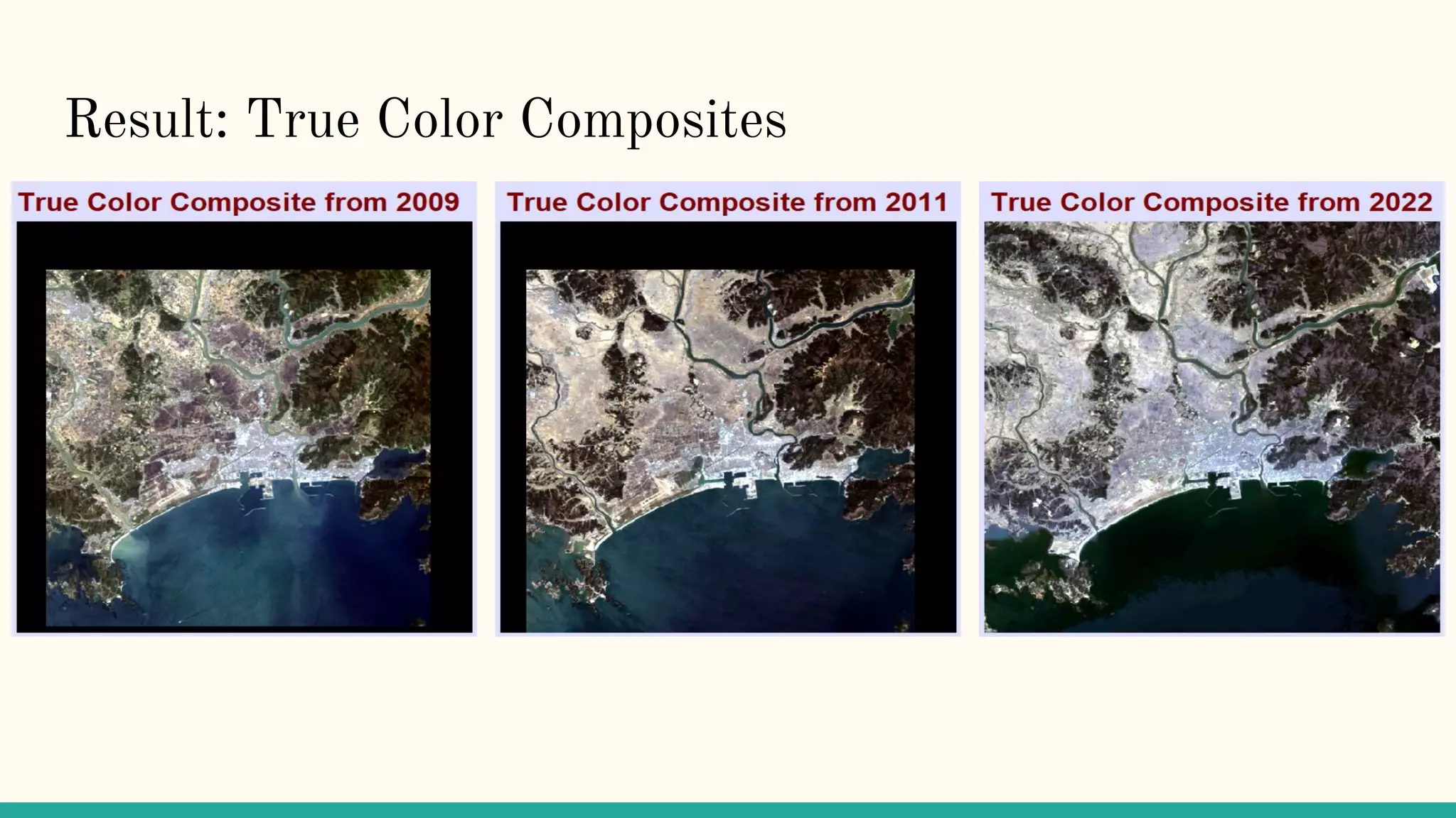 Result: True Color Composites
 