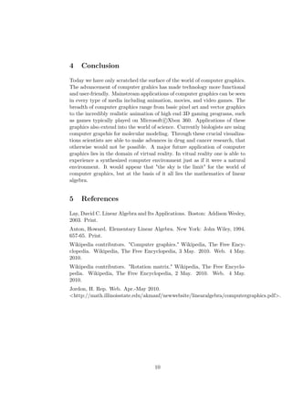 Computer Graphics & linear Algebra | PDF