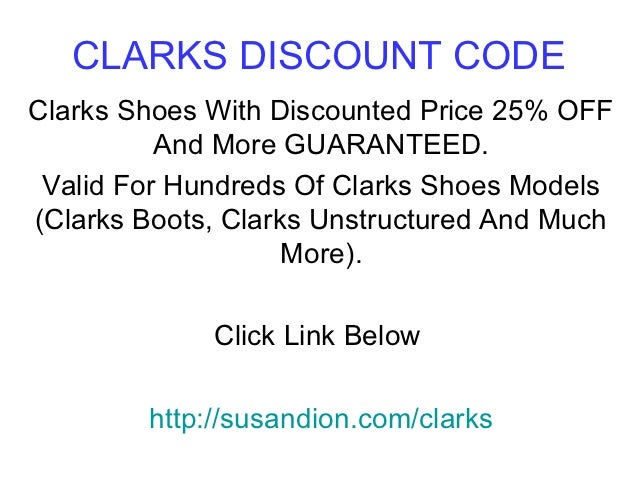 valid discount code clarks