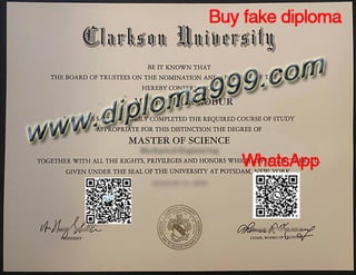 Clarkson University diploma