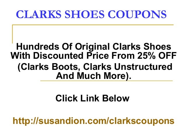 clarks code discount