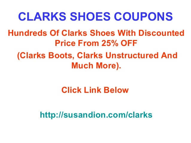 Clarks shoes coupons promo code 