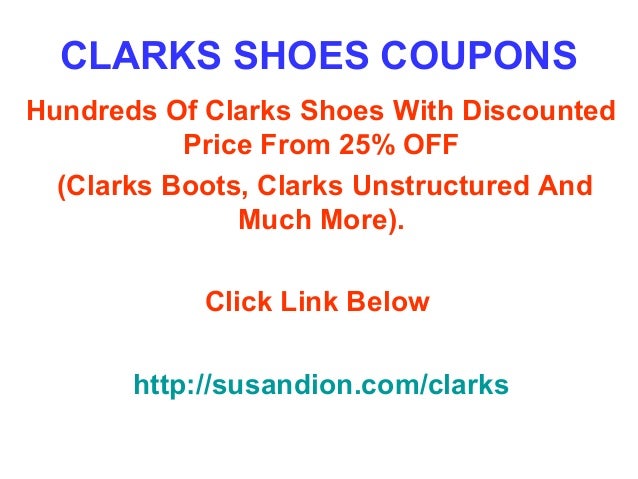 Clarks shoes coupons promo code december 2012 january 2103 february 2…