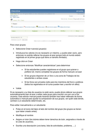 Claroline Manual Del Profesor