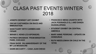CLASA past events winter 2018 | PPT