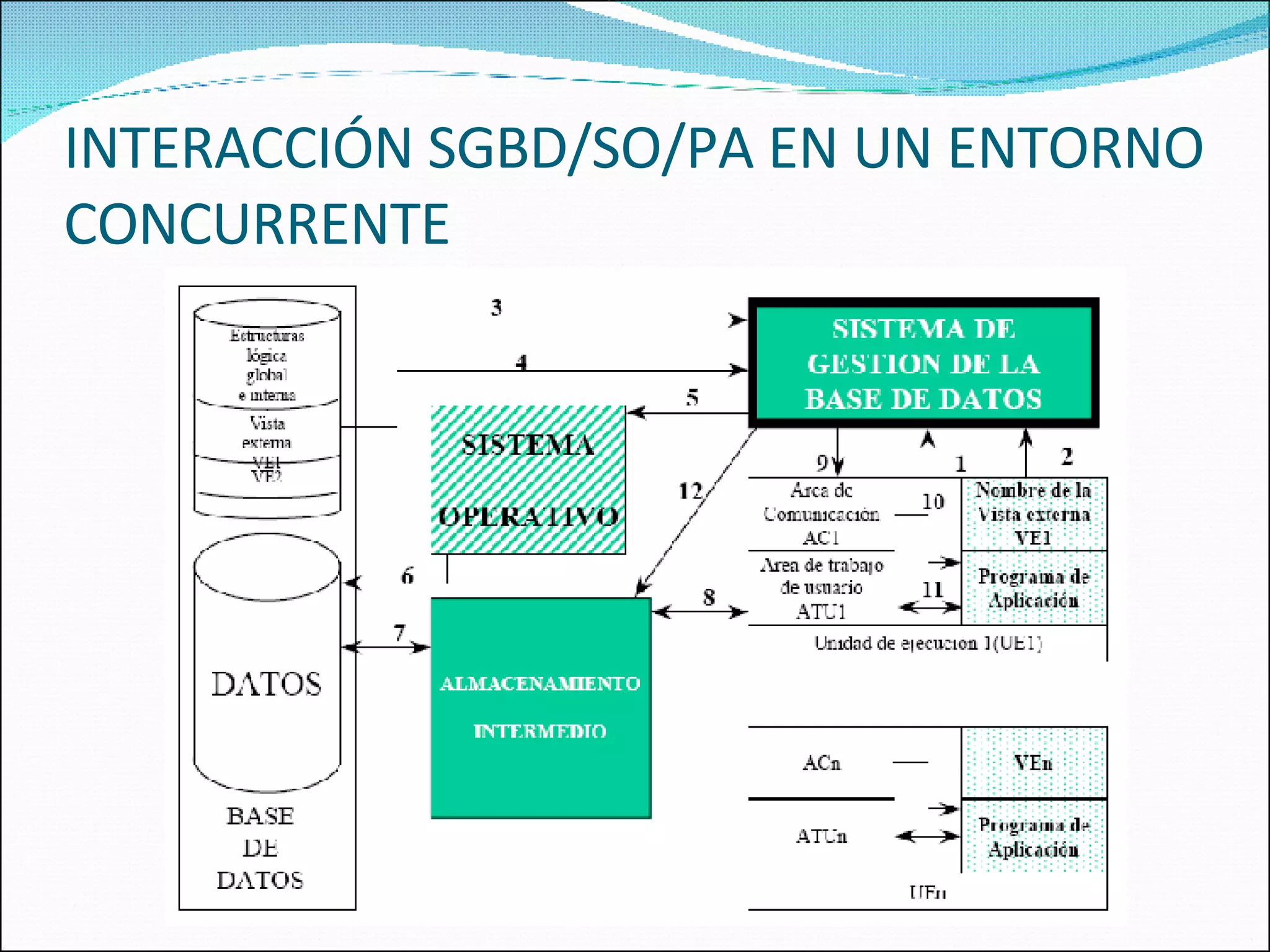 INTERACCIÓN SGBD/SO/PA EN UN ENTORNO CONCURRENTE 