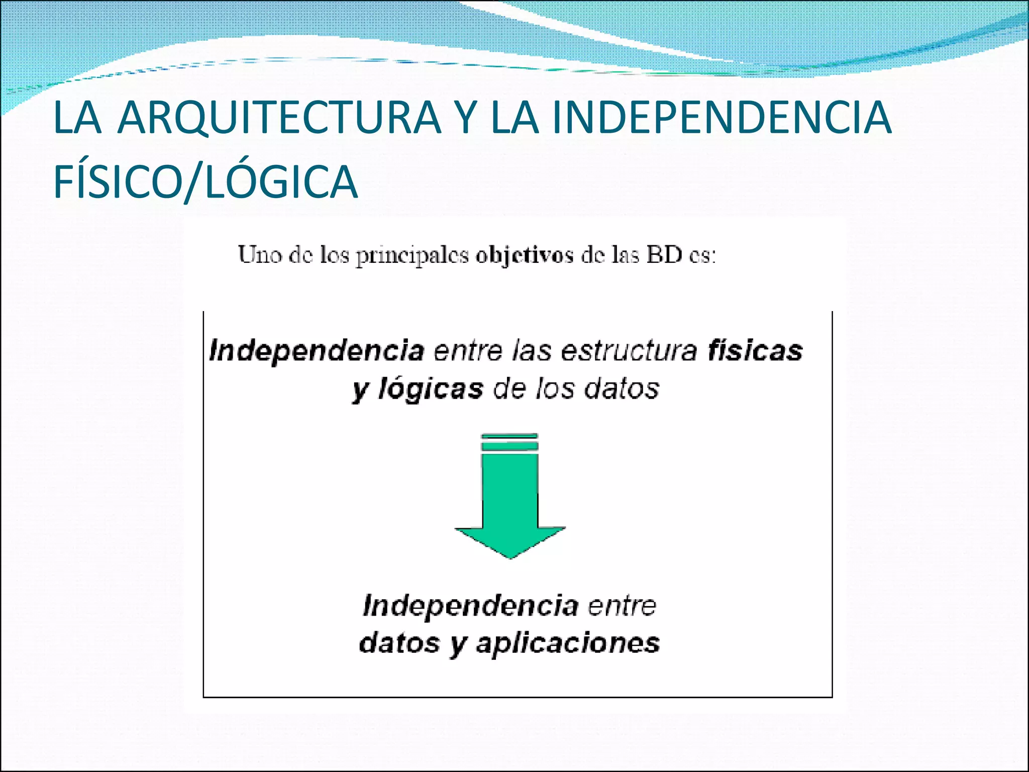 LA   ARQUITECTURA Y LA INDEPENDENCIA FÍSICO/LÓGICA 