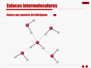ÍNDICE
Enlaces intermoleculares
Enlace por puentes de hidrógeno
 