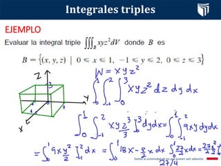 EJEMPLO
𝐈𝐧𝐭𝐞𝐠𝐫𝐚𝐥𝐞𝐬 𝐭𝐫𝐢𝐩𝐥𝐞𝐬
 