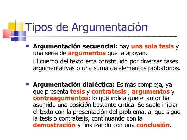 LA ARGUMENTACIÓN