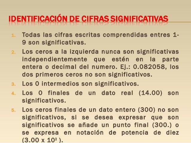 Clase cifras significativas