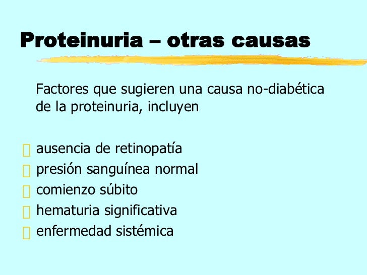 Proteinuria y sus causas