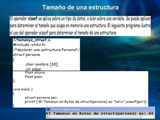 Tamaño de una estructura
 