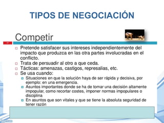 TIPOS DE NEGOCIACIÓN
 