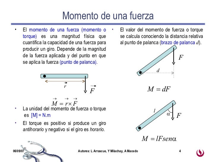 S2C1 momento de torsión, equilibrio, fuerzas en huesos