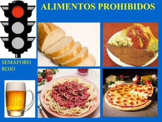 ALIMENTOS PROHIBIDOS 
SEMÁFORO 
ROJO 
 