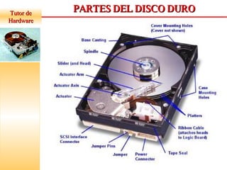 Tutor de Hardware PARTES DEL DISCO DURO 