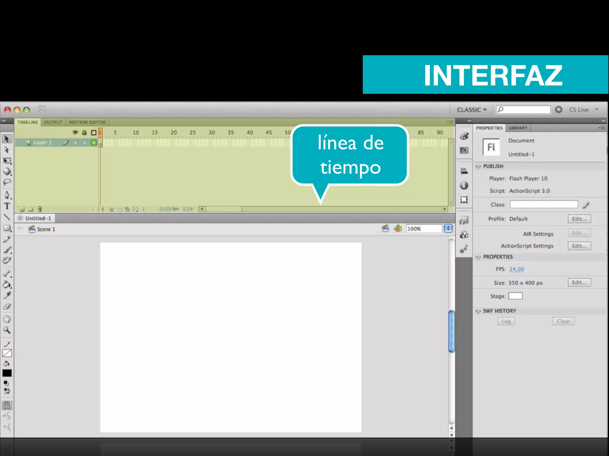 INTERFAZ

línea de
 tiempo
 