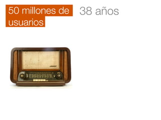 38 años50 millones de
usuarios
 