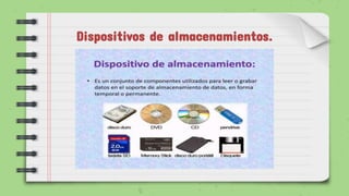 Dispositivos de almacenamientos.
 