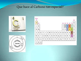 Que hace al Carbono tan especial?
 