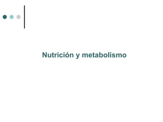 Nutrición y metabolismo
 