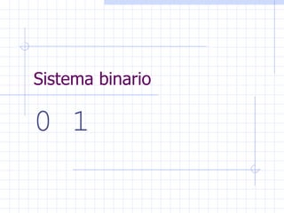 Sistema binario 0 1 