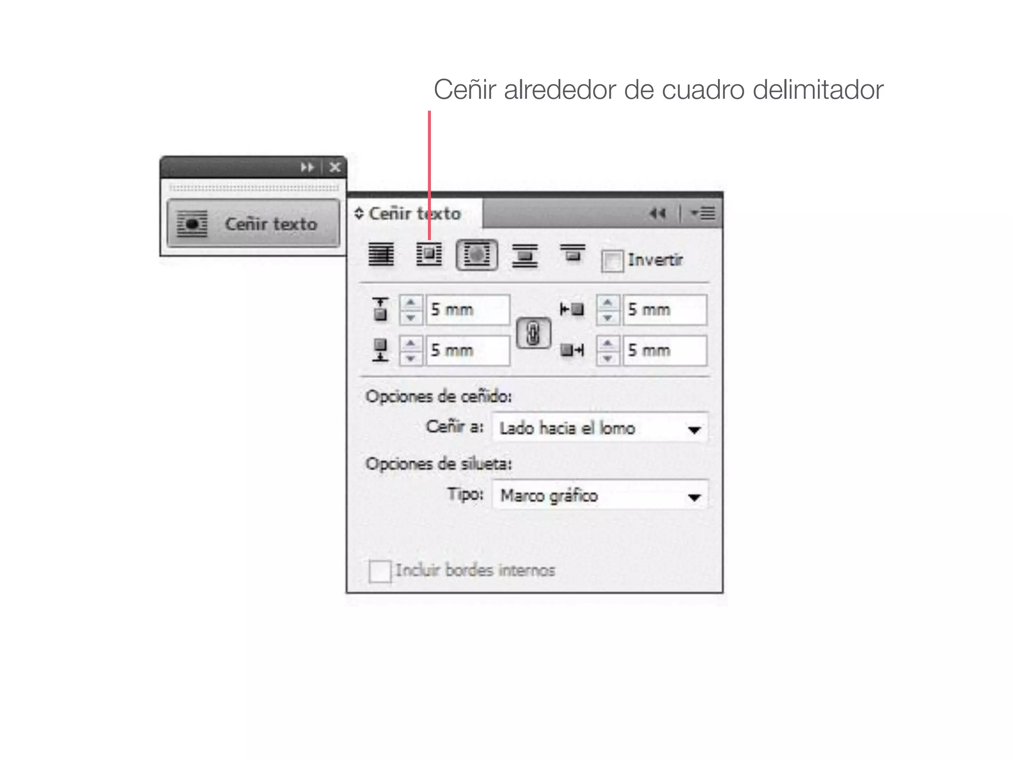 Ceñir alrededor de cuadro delimitador
 