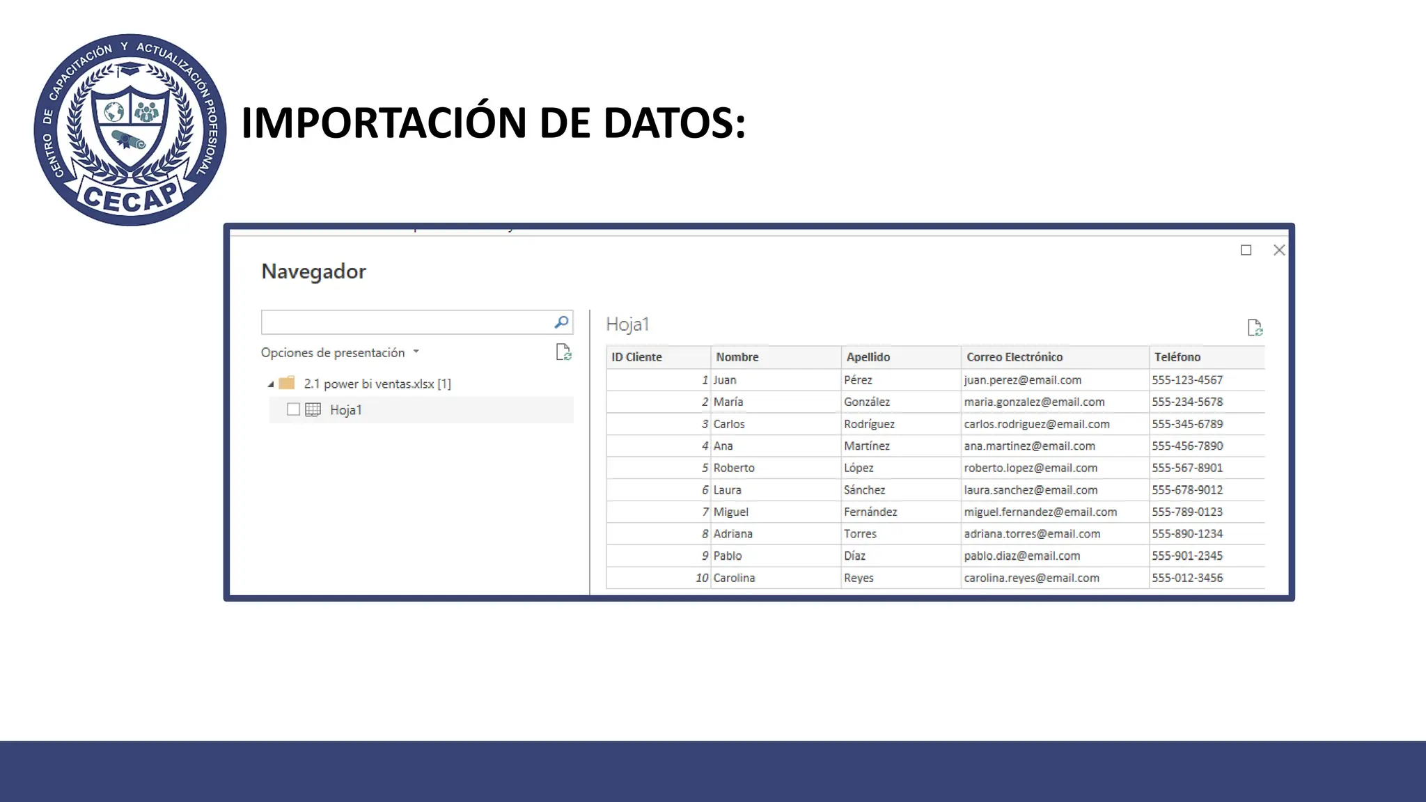 IMPORTACIÓN DE DATOS:
 