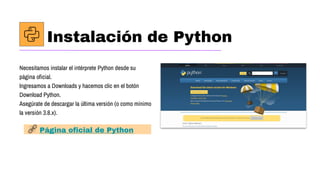 CLASE 2 DE INICIACION A LA PROGRAMACION DE PYTHON TALENTO TECH | PDF
